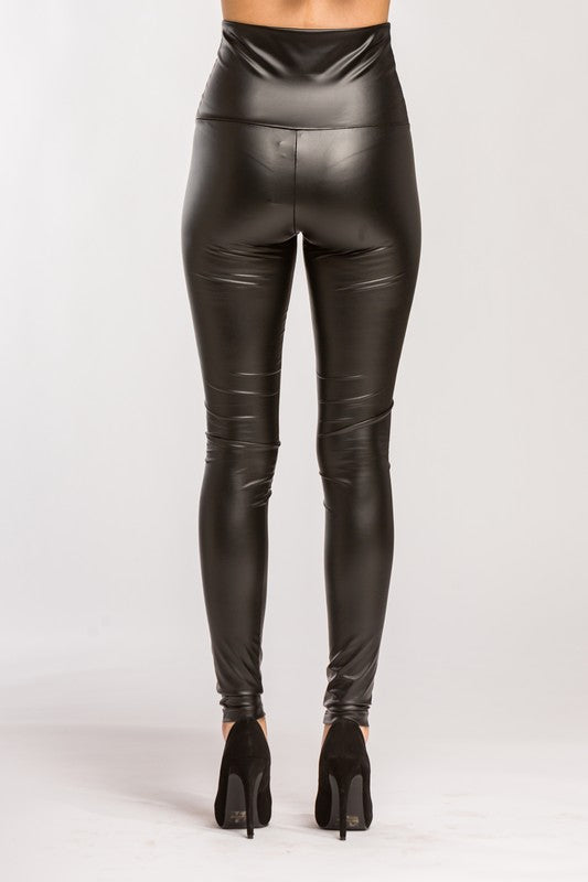 High Waist Fold Over Band Leggings