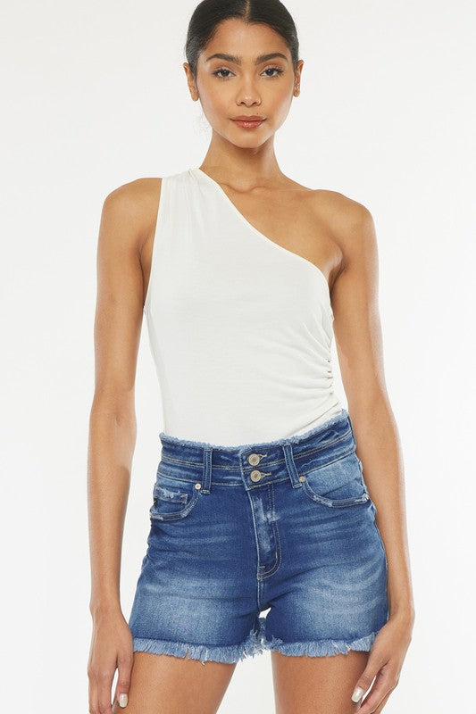 Kan Can High Rise Denim Shorts