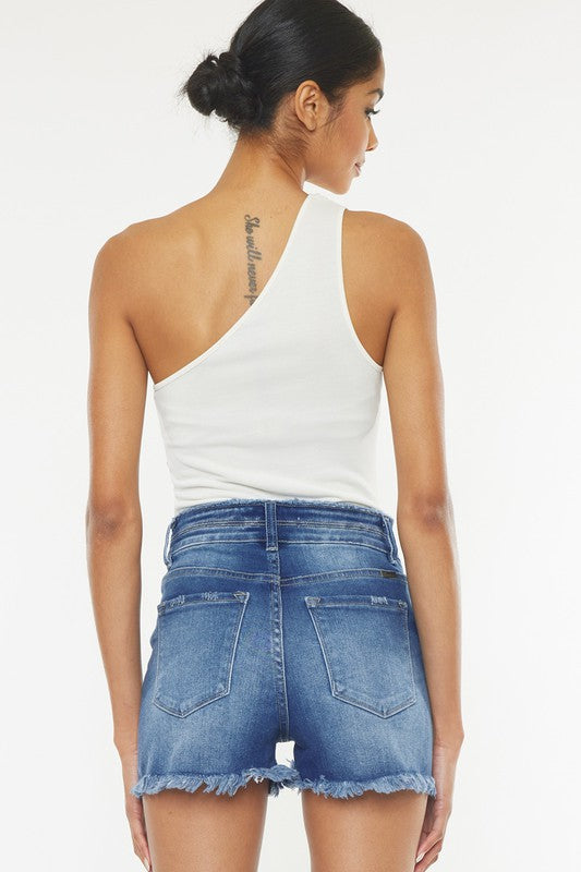 Kan Can High Rise Denim Shorts