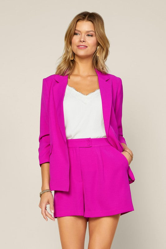 Skies are Blue Violet Magenta Blazer