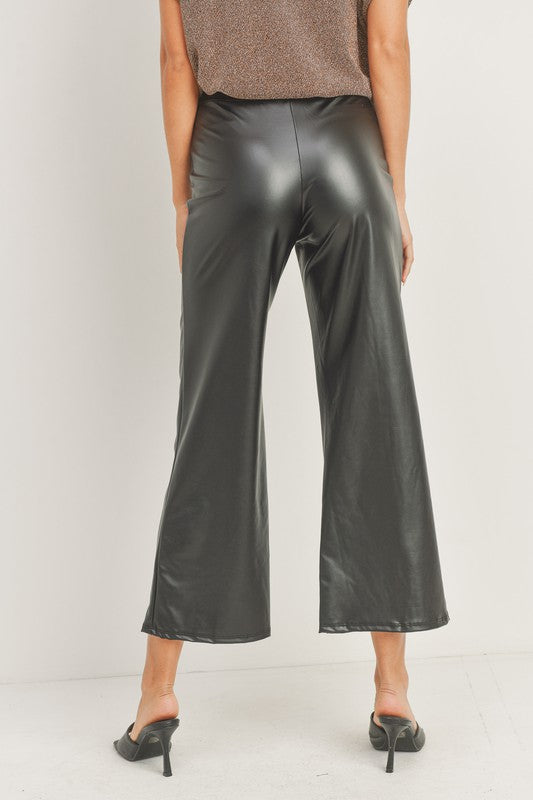 Wide Leg Pleather Pants