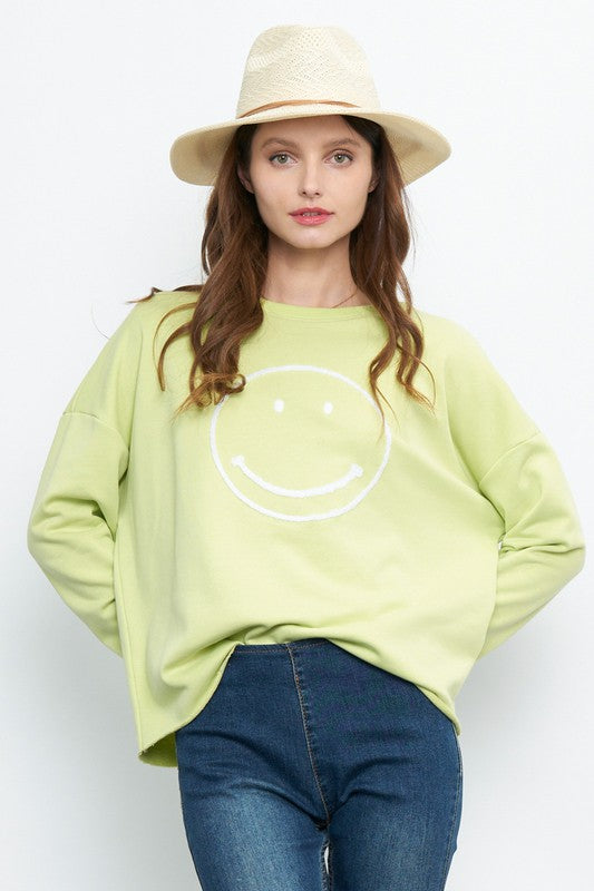 Lime Smiley Sweatshirt