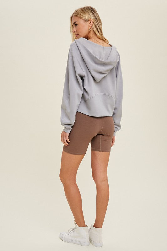 Wishlist Half-Zipped Hooded Pullover