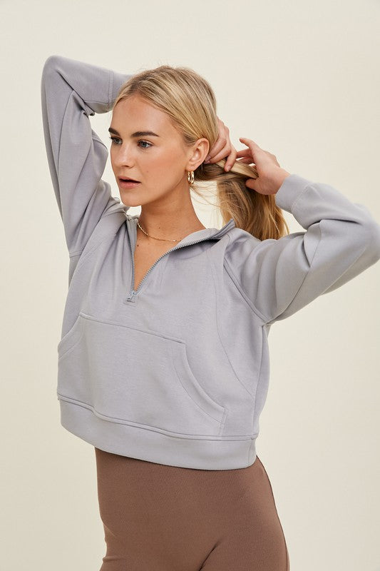 Wishlist Half-Zipped Hooded Pullover