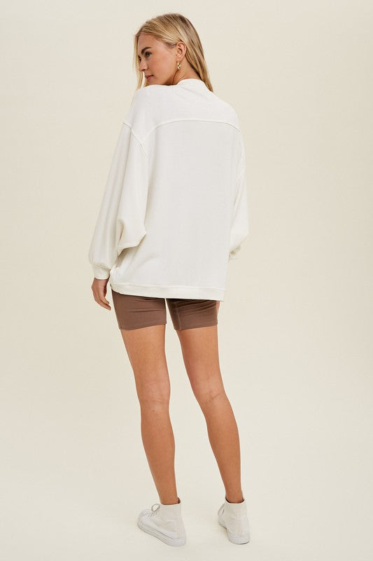 Wishlist French Terry Oversized Cardigan