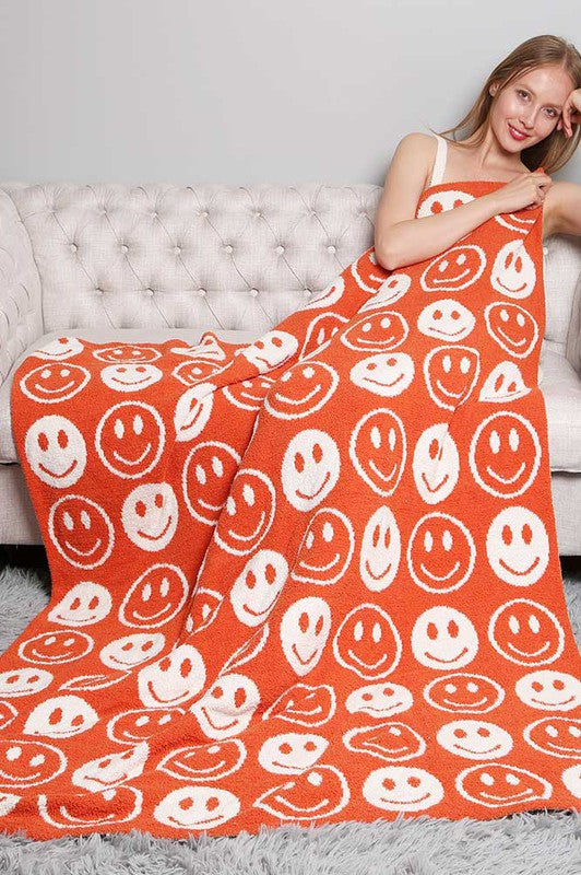 Smile Patterned Reversible Blanket