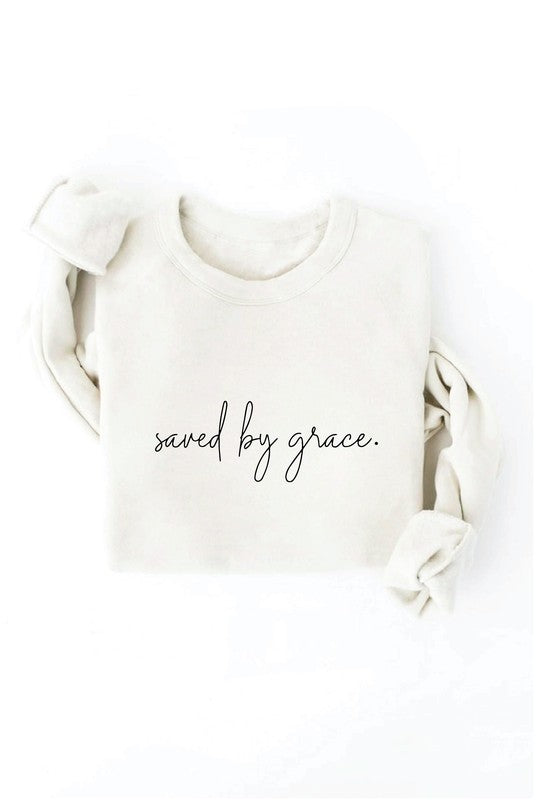 Saved By Grace Sweatshirt, Cream