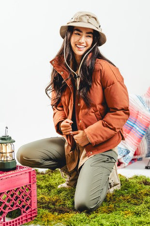 Rust Puffer Jacket