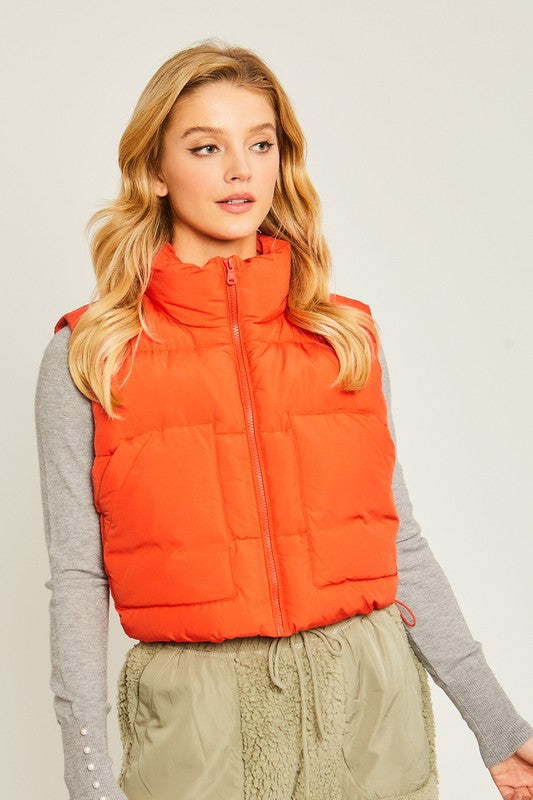 Orange Puffer Vest