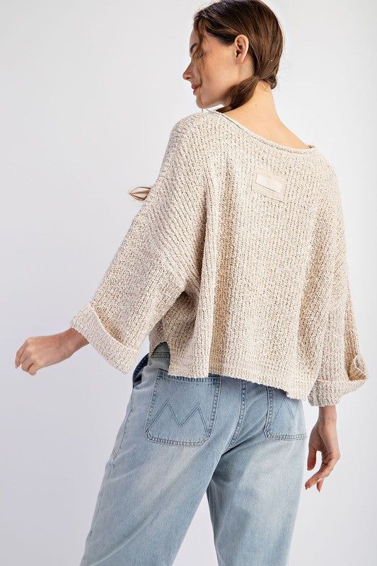 EE:some Oatmeal Long Sleeve Sweater