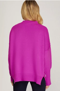 Oversized Magenta Sweater