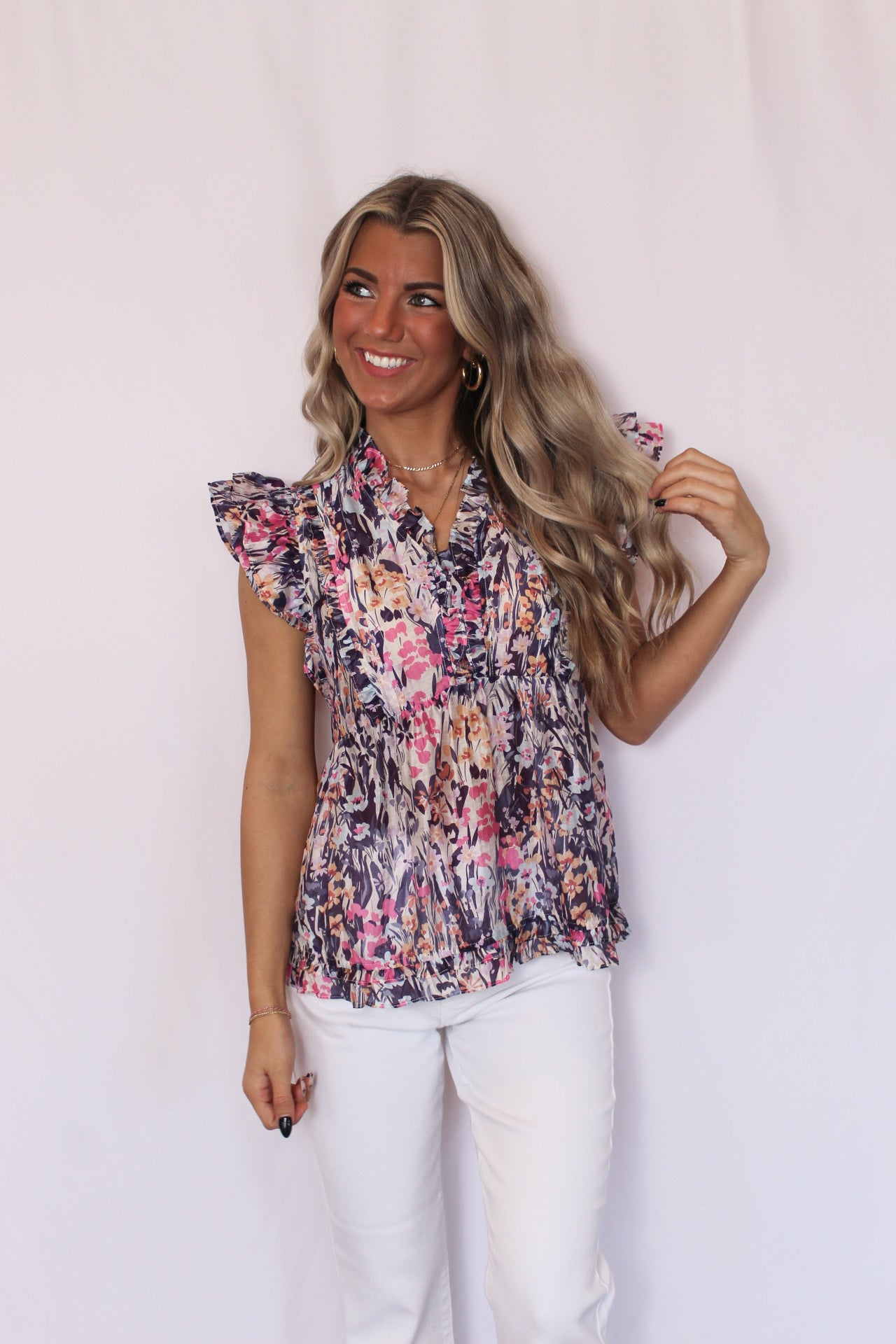 THML Unspoken Beauty Top, Multi Floral