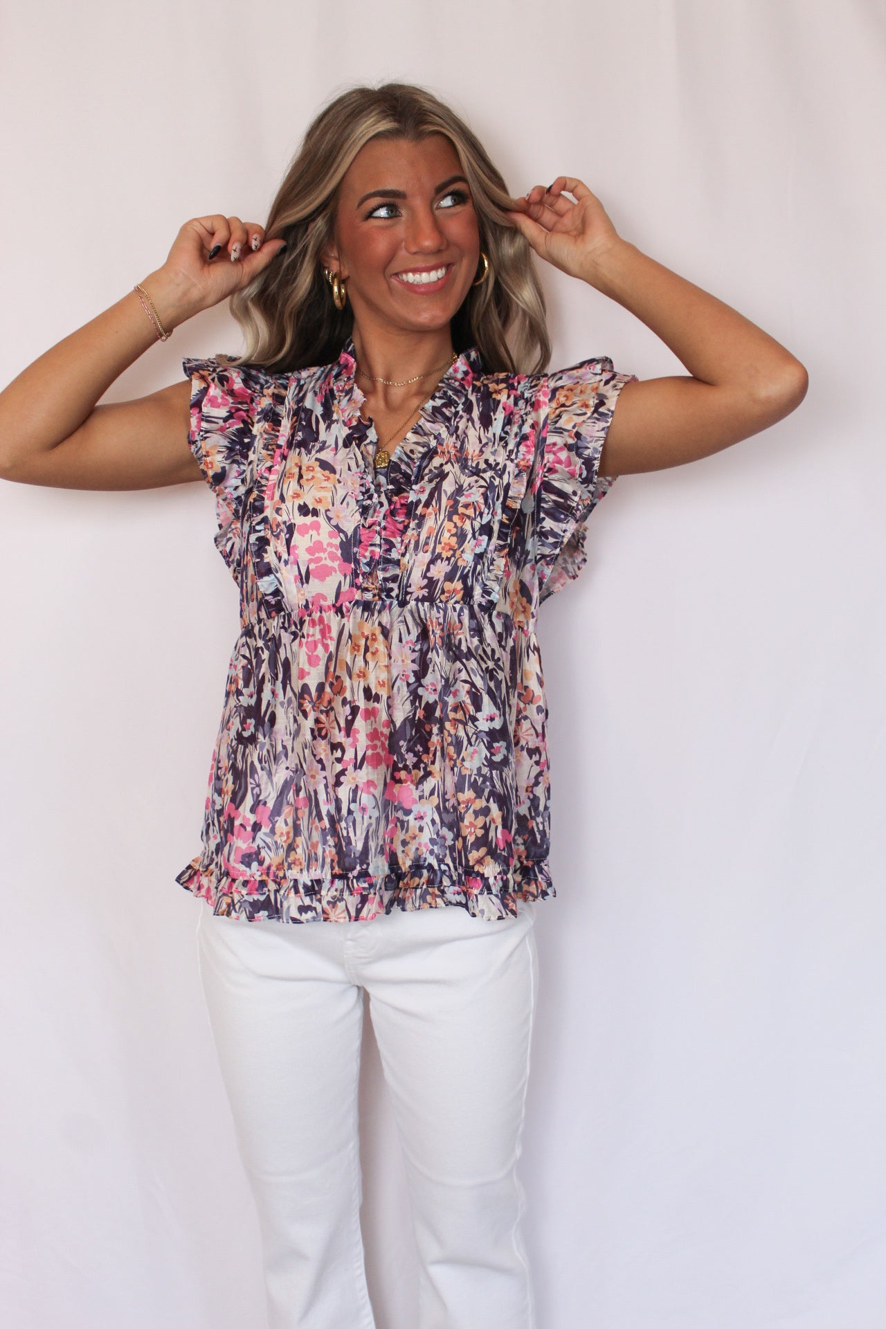 THML Unspoken Beauty Top, Multi Floral