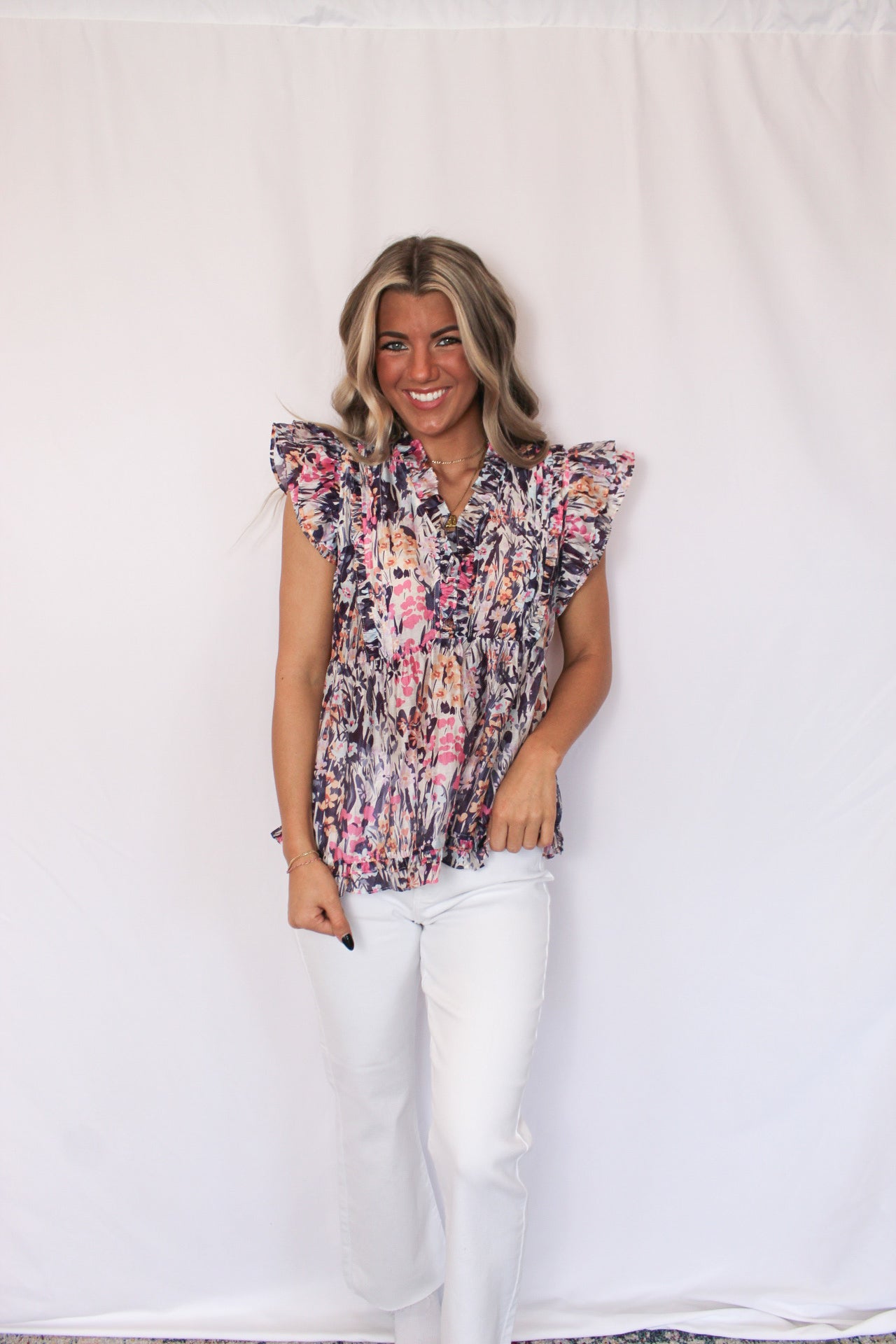 THML Unspoken Beauty Top, Multi Floral