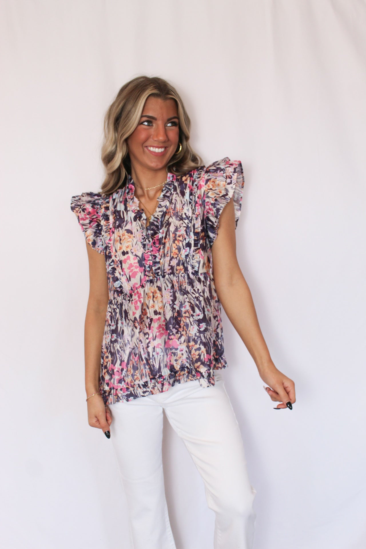THML Unspoken Beauty Top, Multi Floral