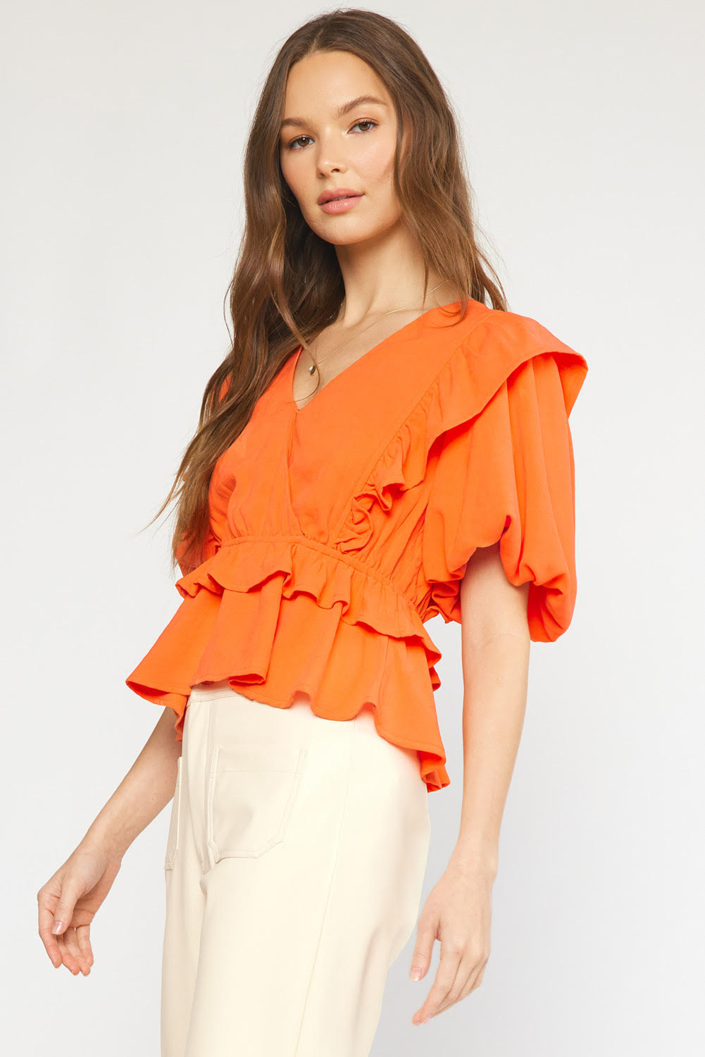 Entro Ruffle Peplum Top