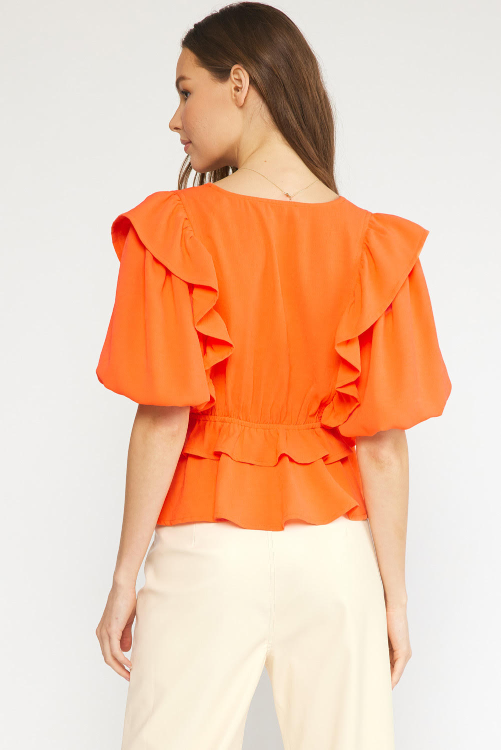 Entro Ruffle Peplum Top