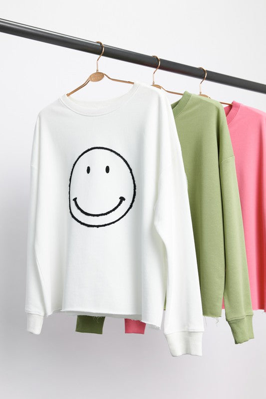 White Smiley Sweatshirt