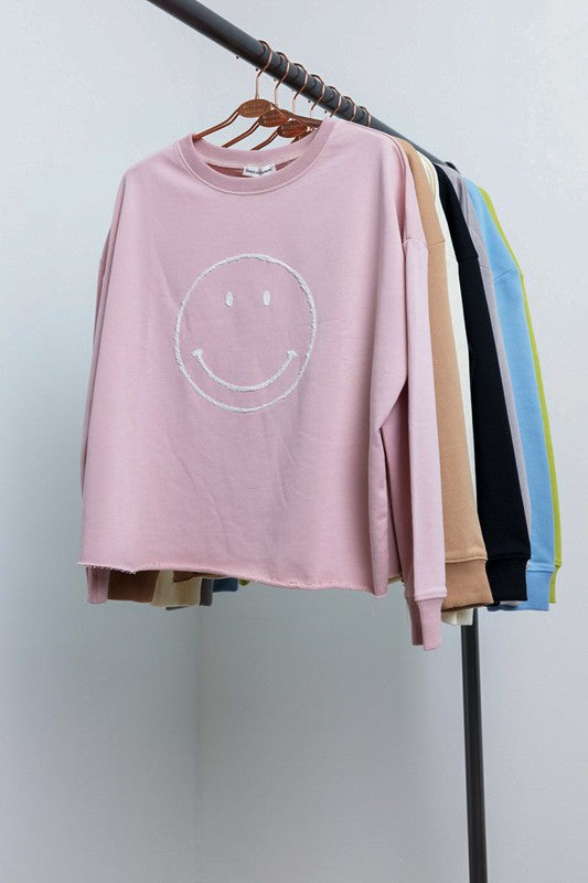 Light Pink Smiley Sweatshirt