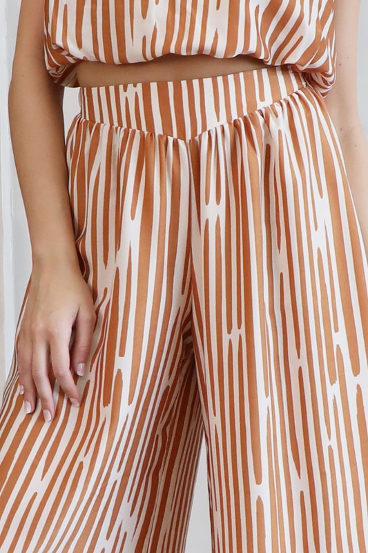 Adeline Stripe Wide Leg Swing Pants