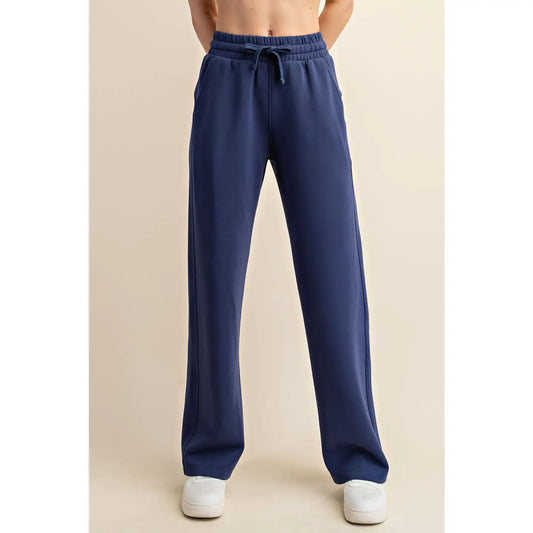 Rae Mode Modal Poly Span Scuba Straight Pant - Smoky Navy