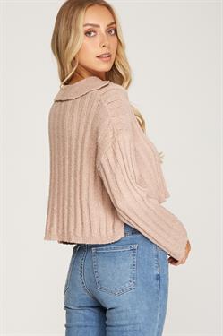 Ribbed Knit Sweater Top