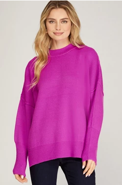 Oversized Magenta Sweater