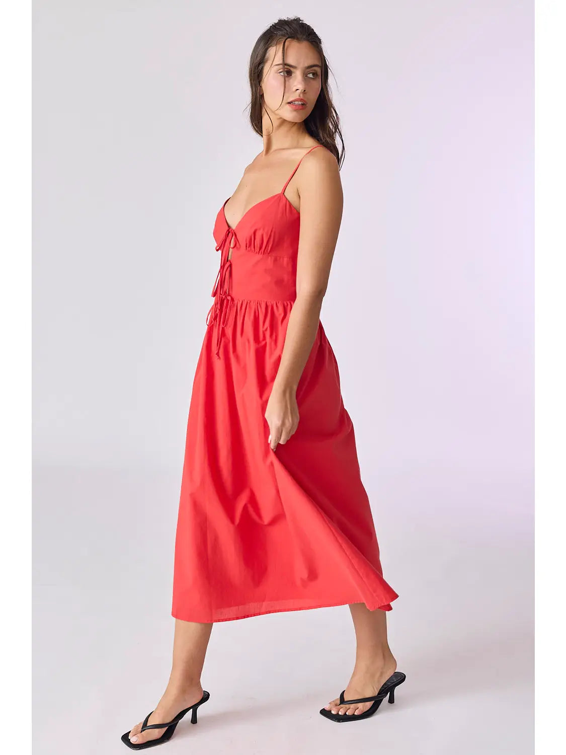 Papermoon Emma Front Tie Midi Dress