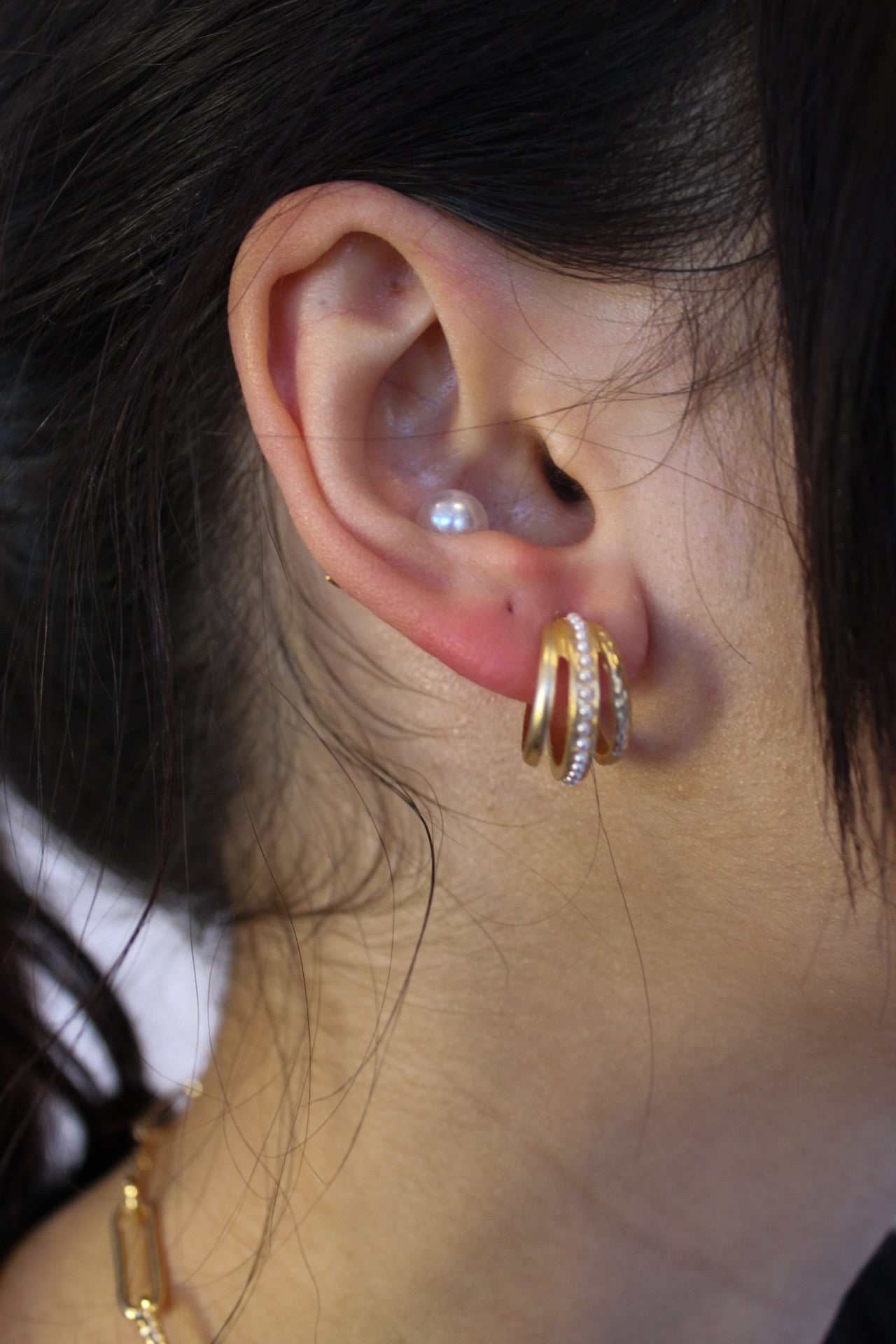 Lexi Huggie Hoop Earrings, Gold