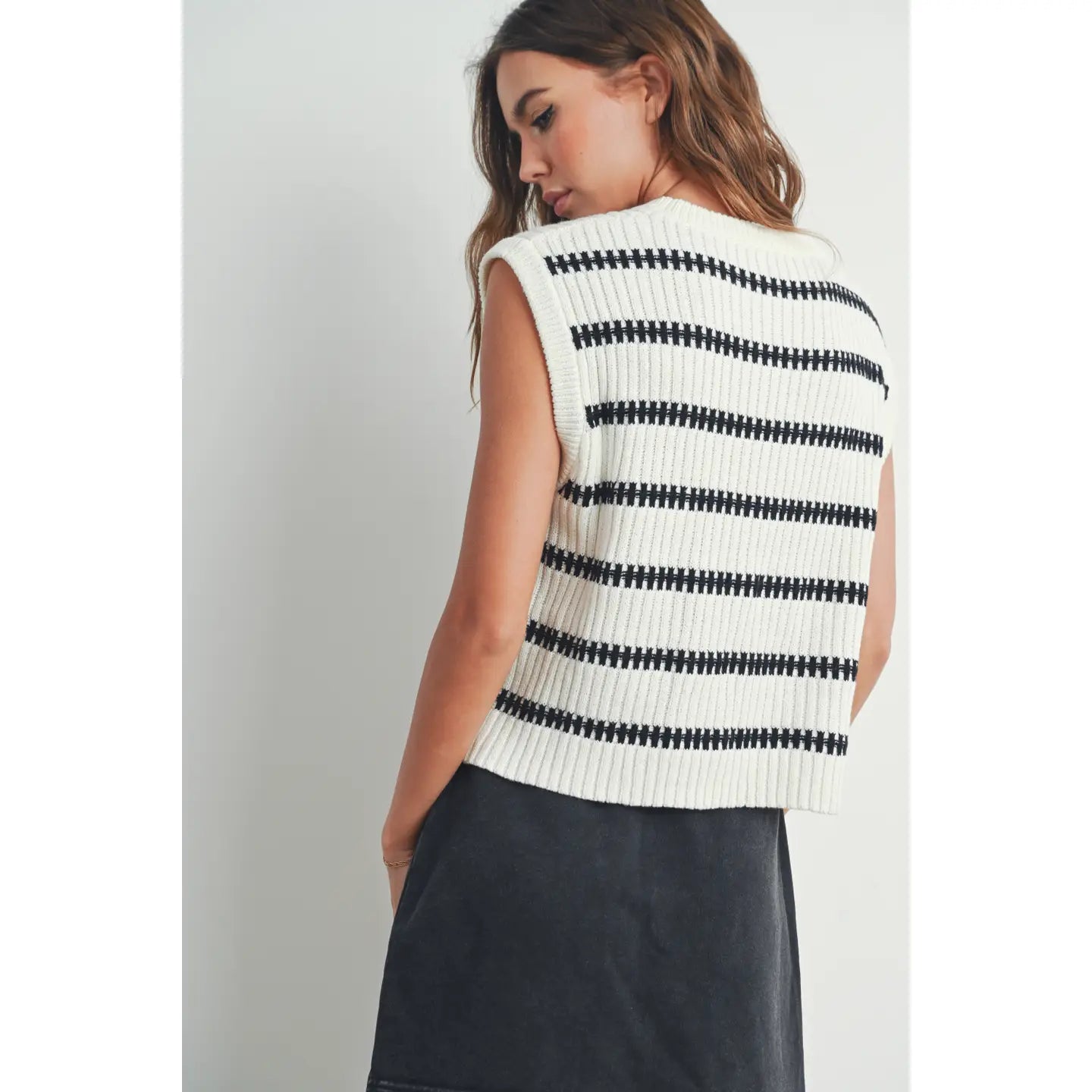 Buttermelon Striped Sweater Tank