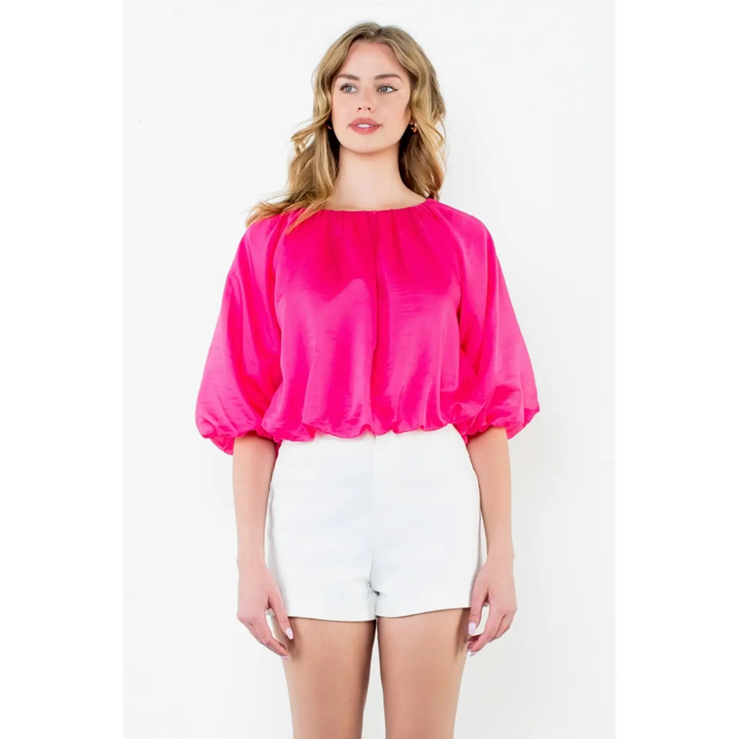 THML Puff Sleeve Flowy Blouse