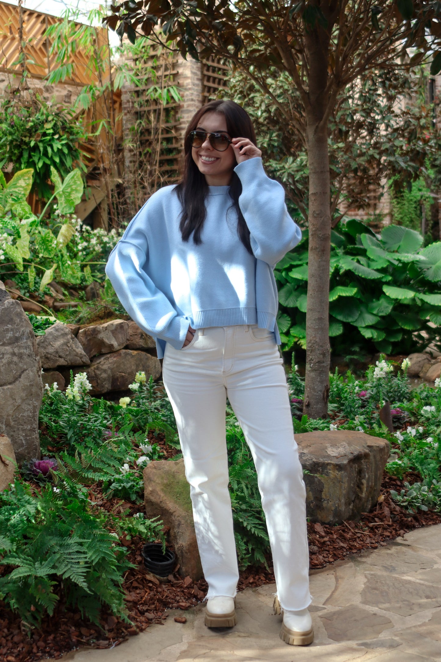 All Smiles Sweater, Light Blue