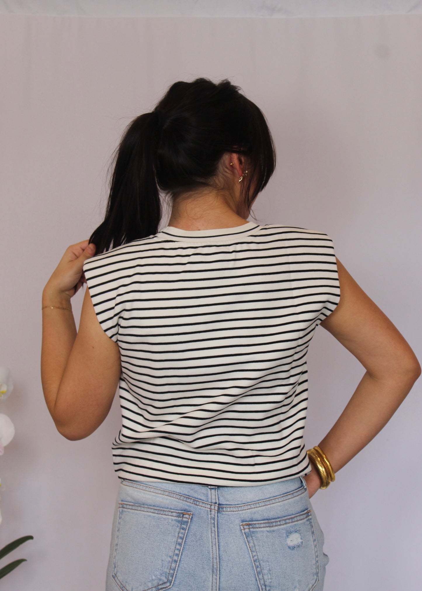 Call Me Back Striped Top, White