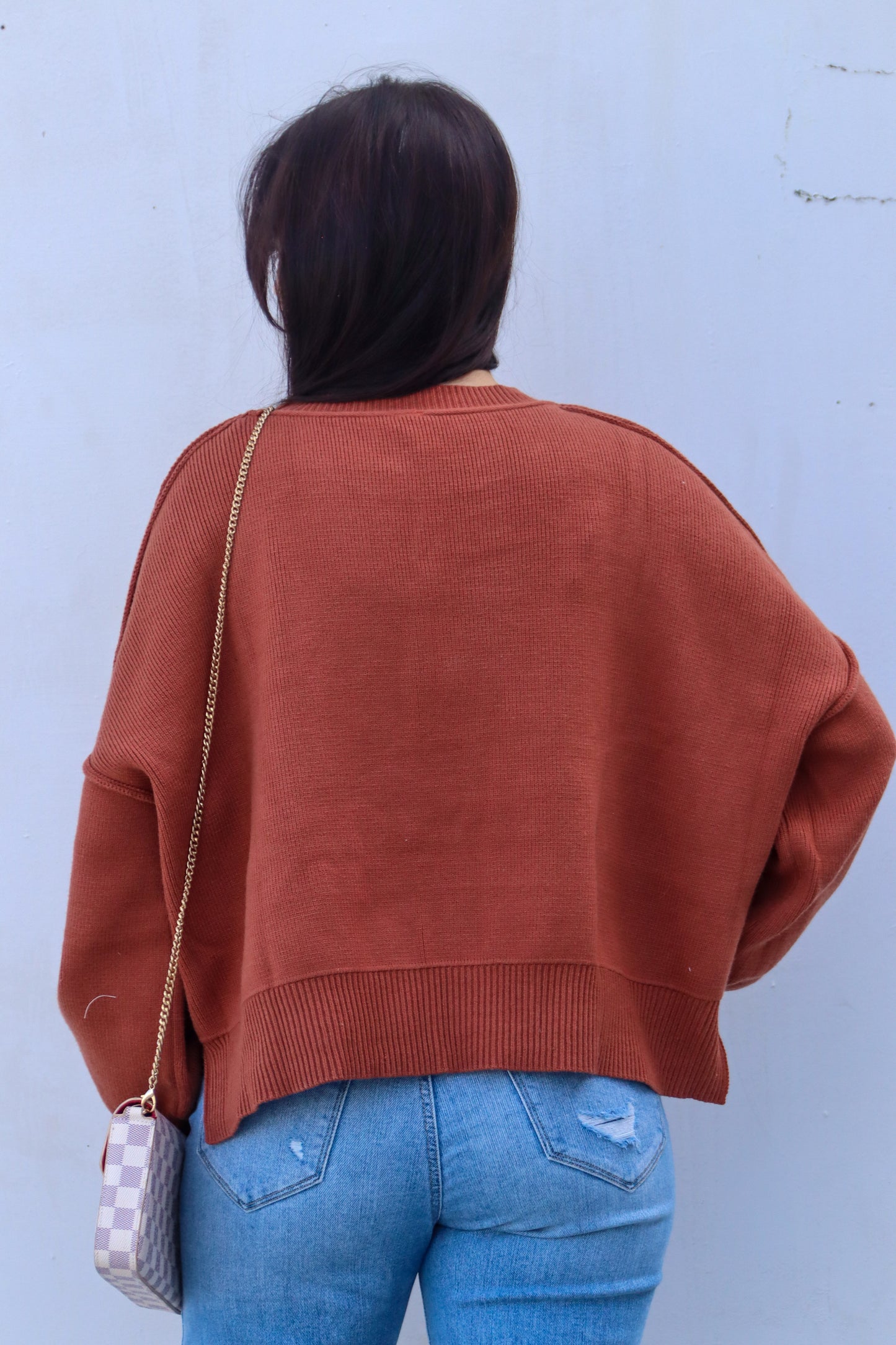 All Smiles Sweater, Rust