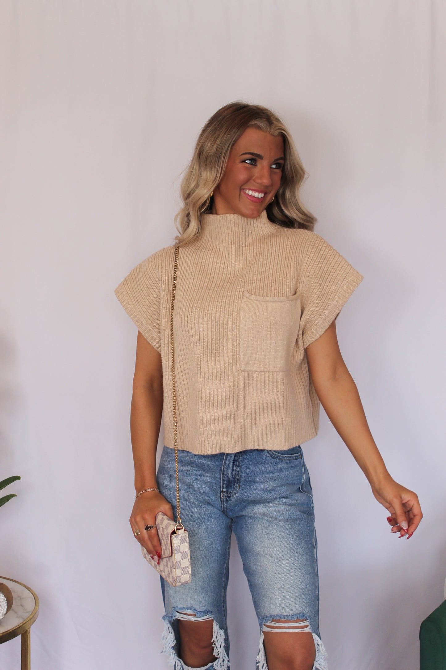 A Chill Day Top, Tan