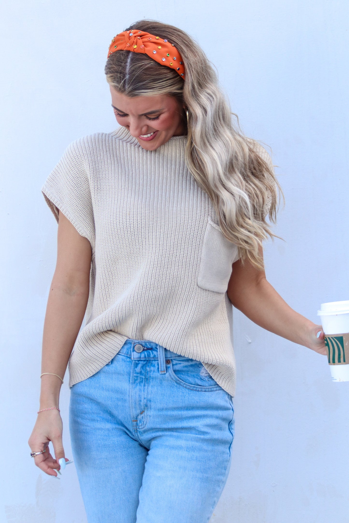 All Day Long Top, Taupe