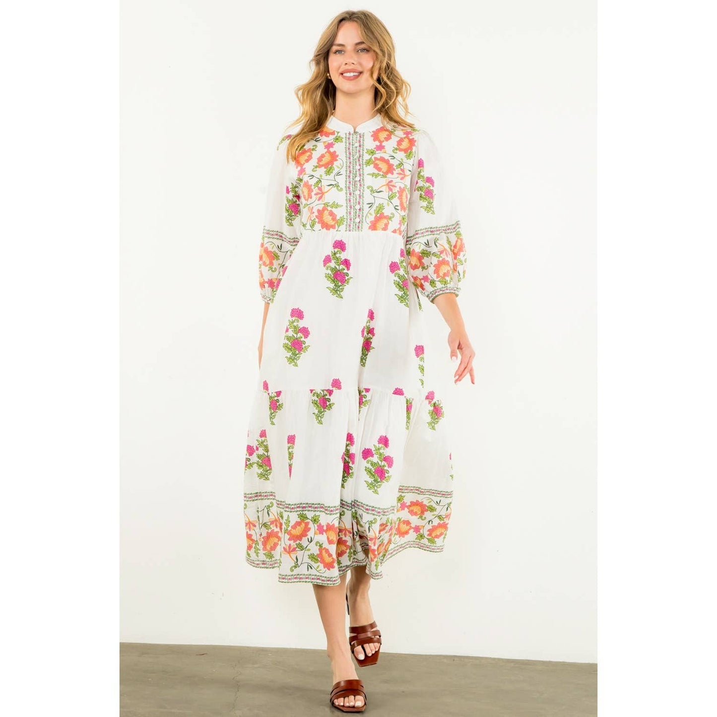 THML Floral Tiered Dress