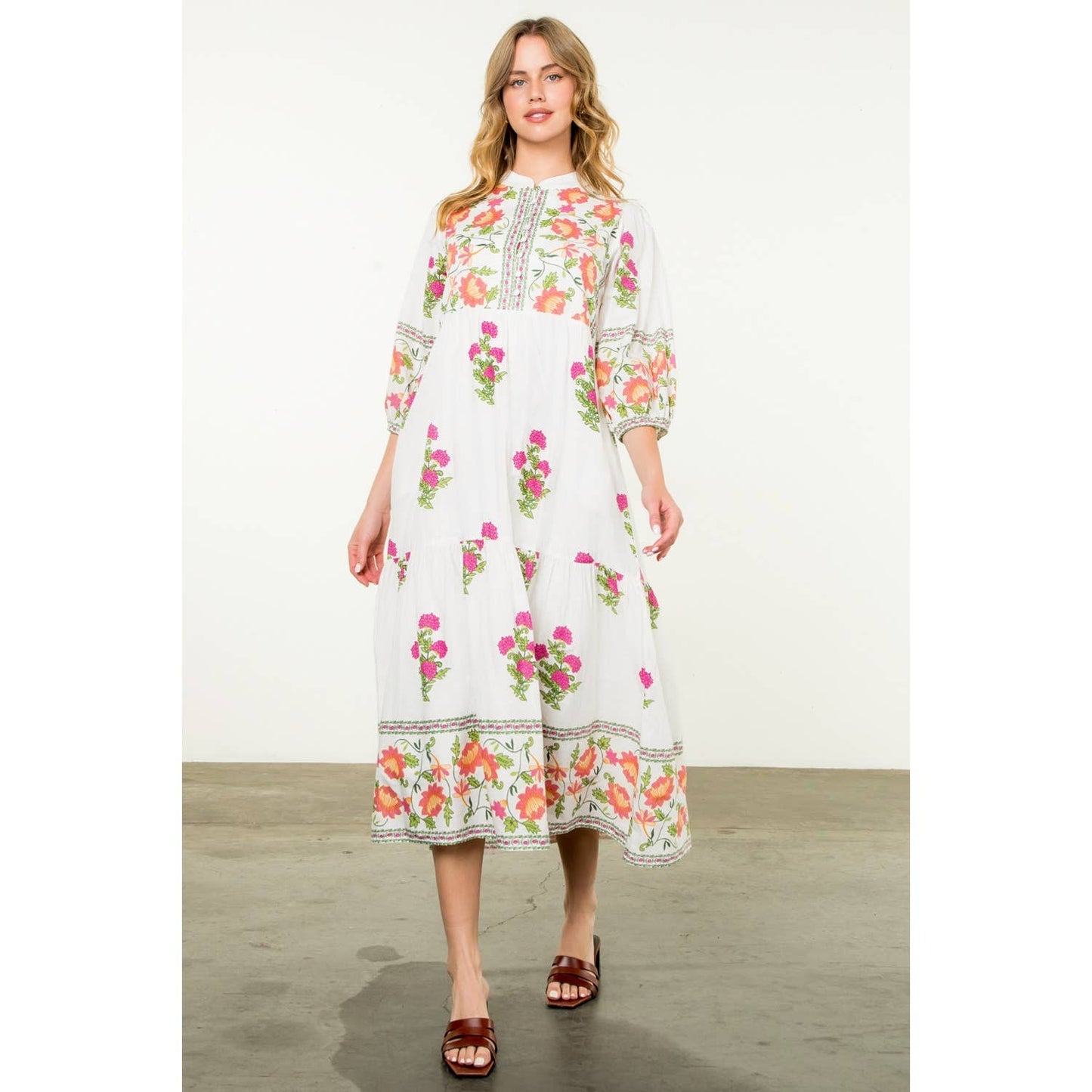 THML Floral Tiered Dress