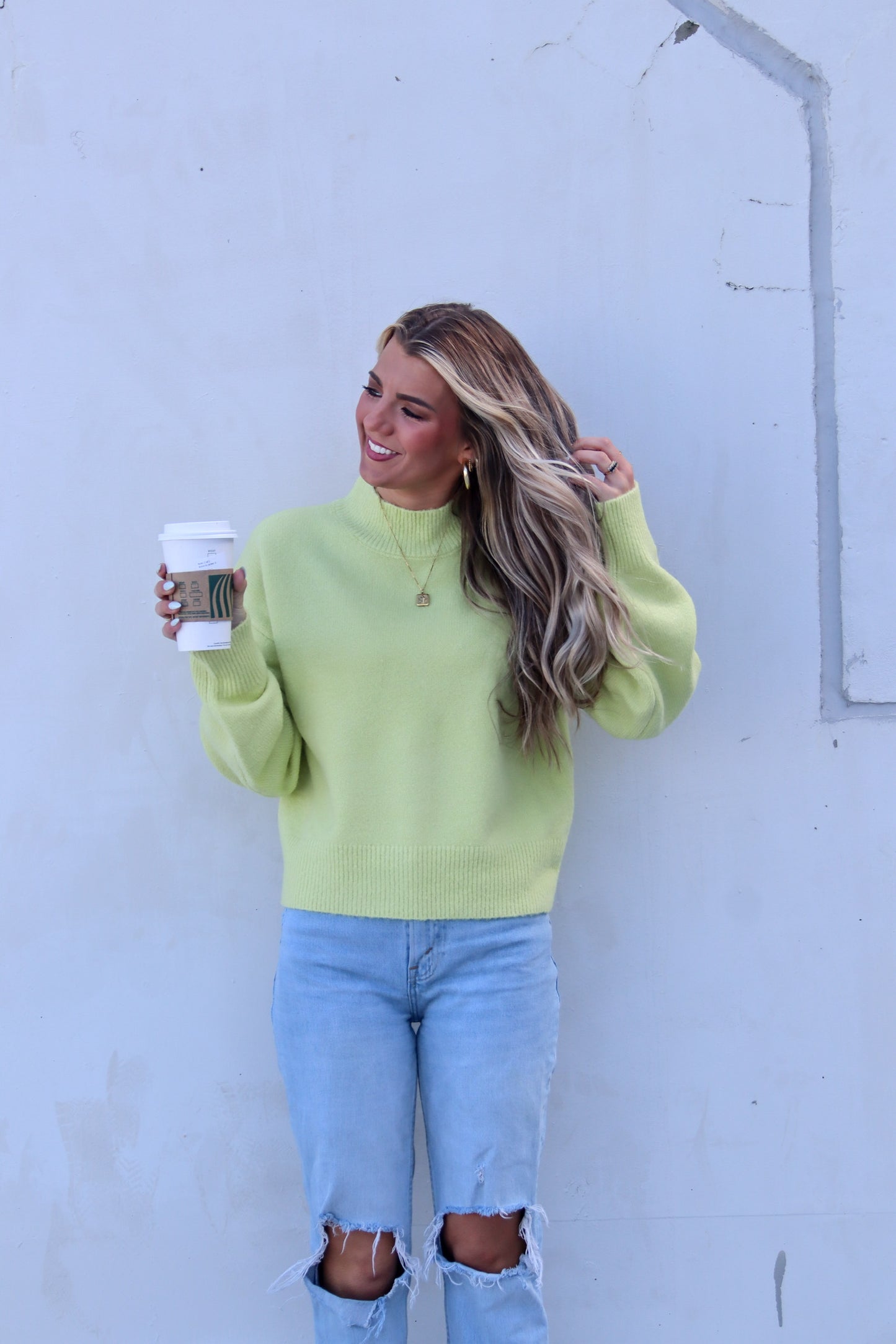 The Heidi Sweater, Lime