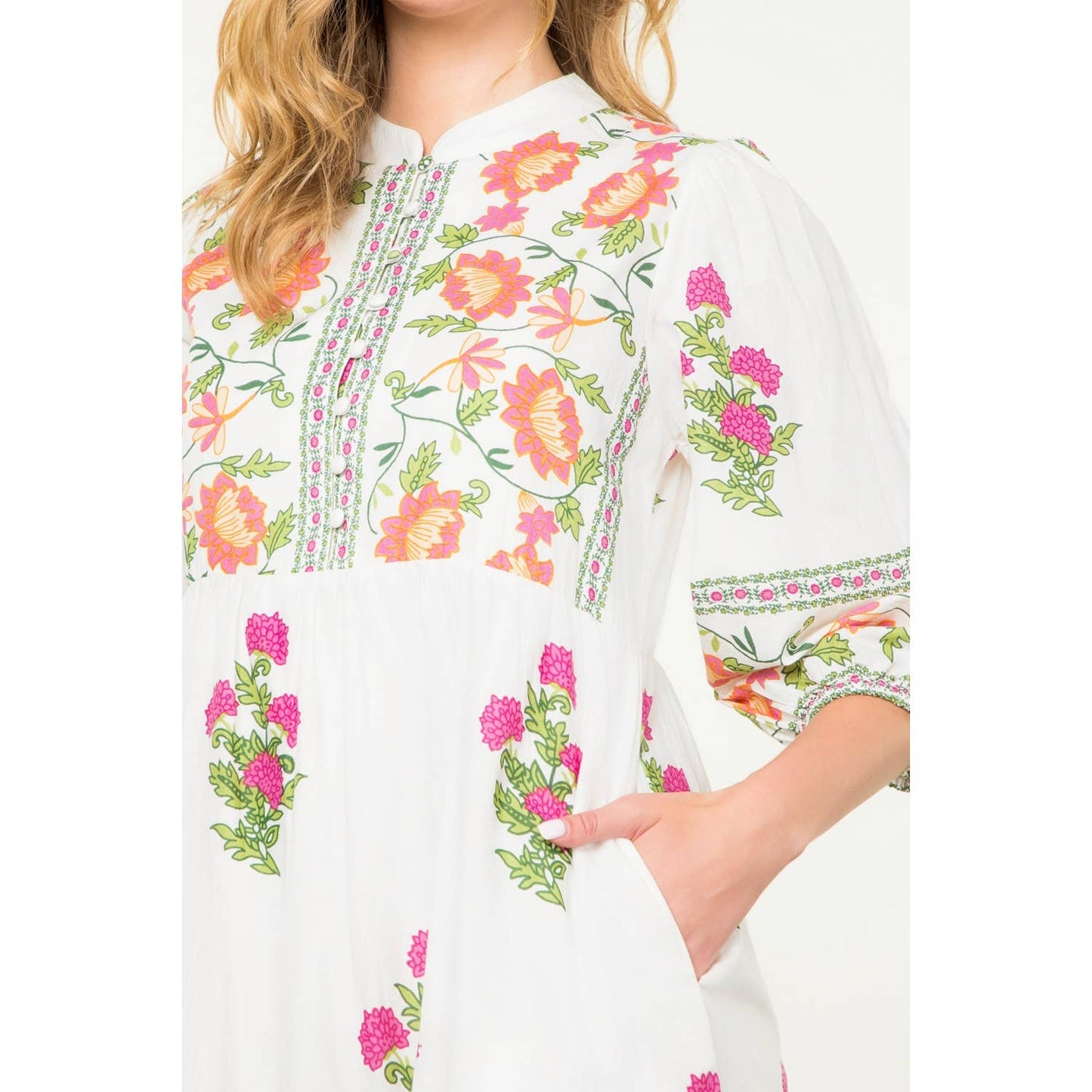 THML Floral Tiered Dress