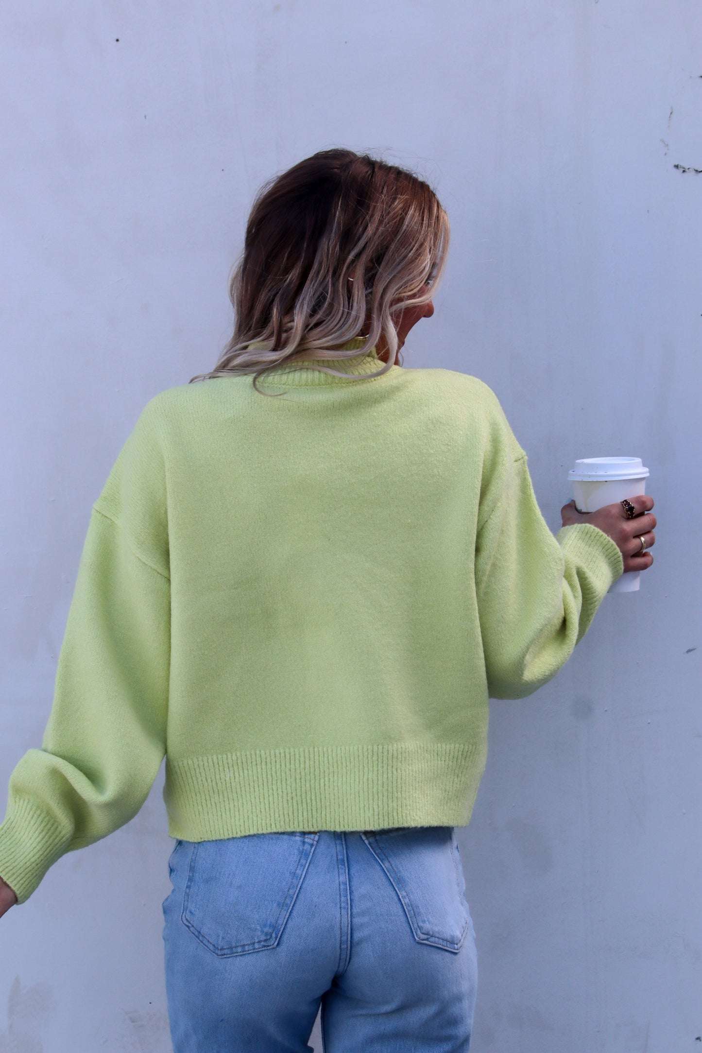 The Heidi Sweater, Lime