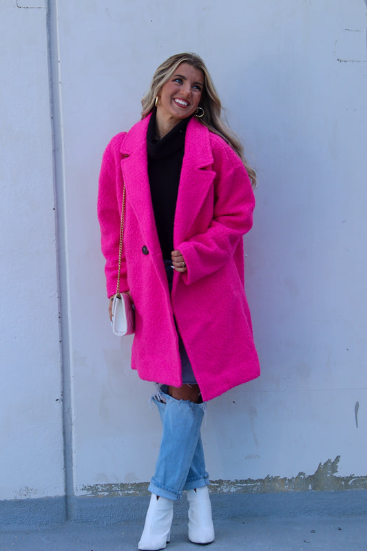 An Icon Coat, Pink