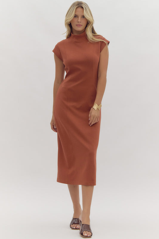 Hello Fall Maxi Dress - Chestnut