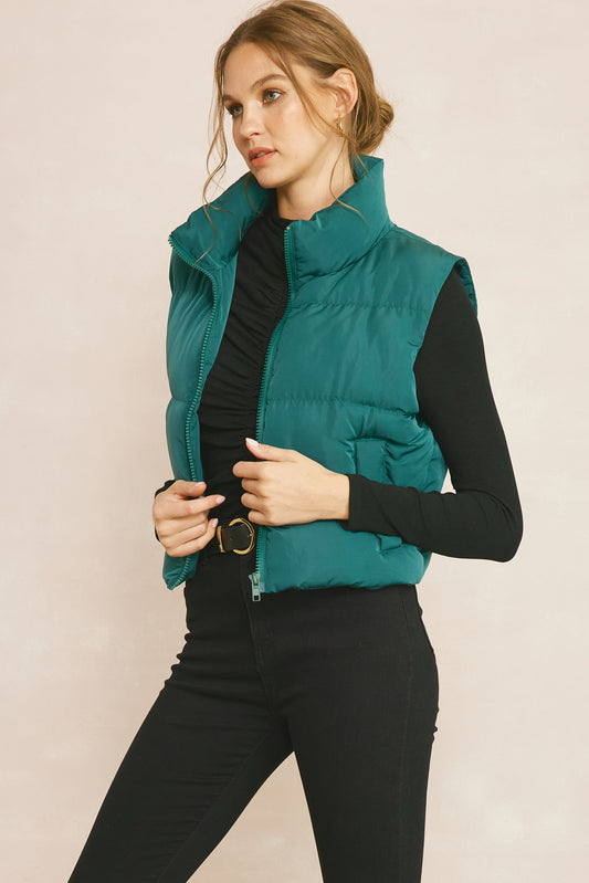Green Puffy Vest