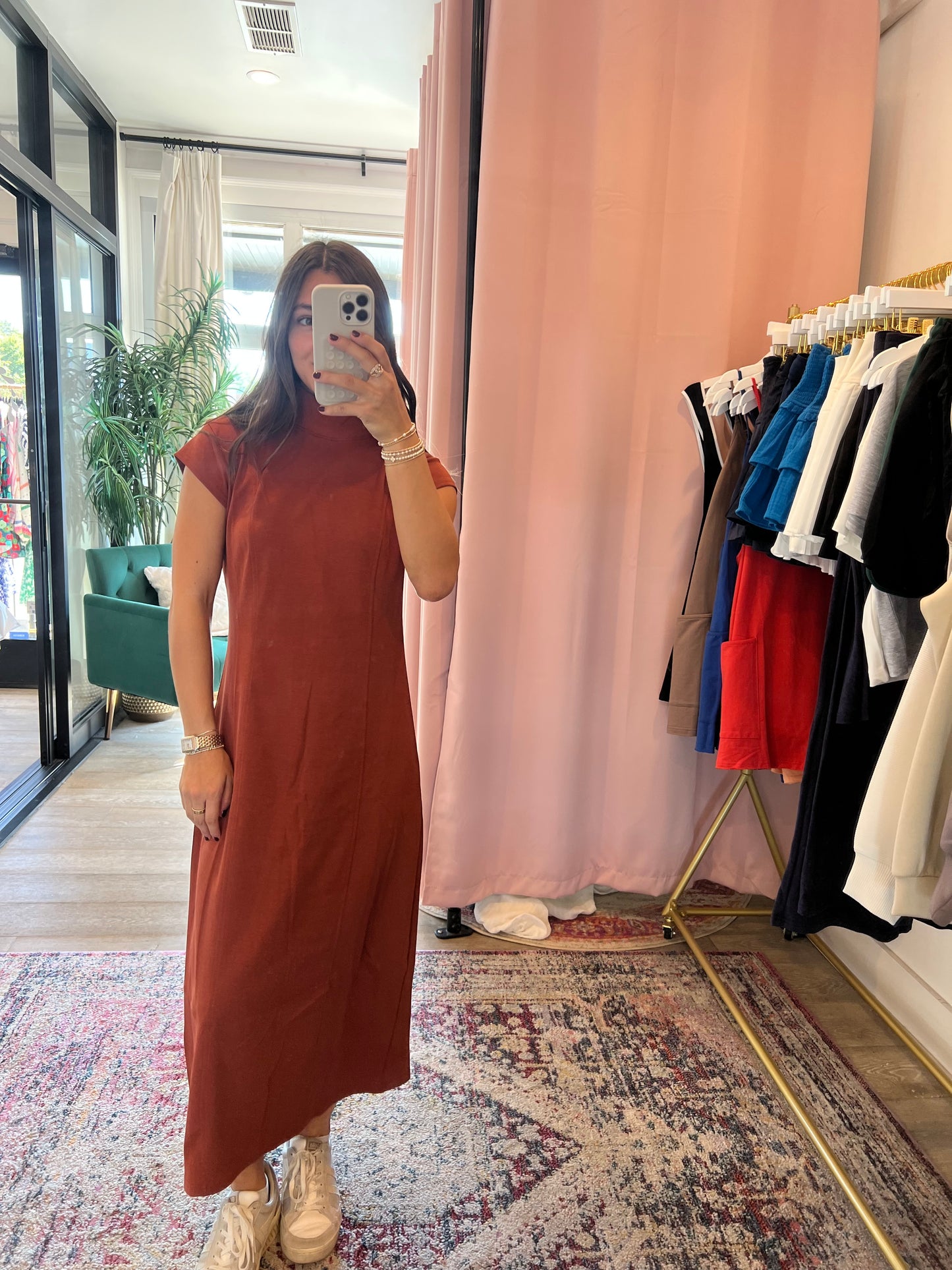 Hello Fall Maxi Dress - Chestnut