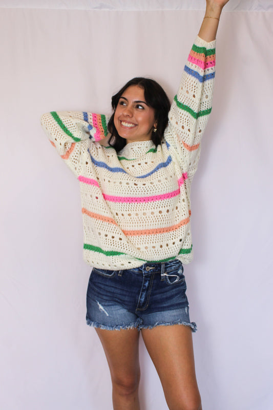 Chilly Beach Day Sweater, Multi