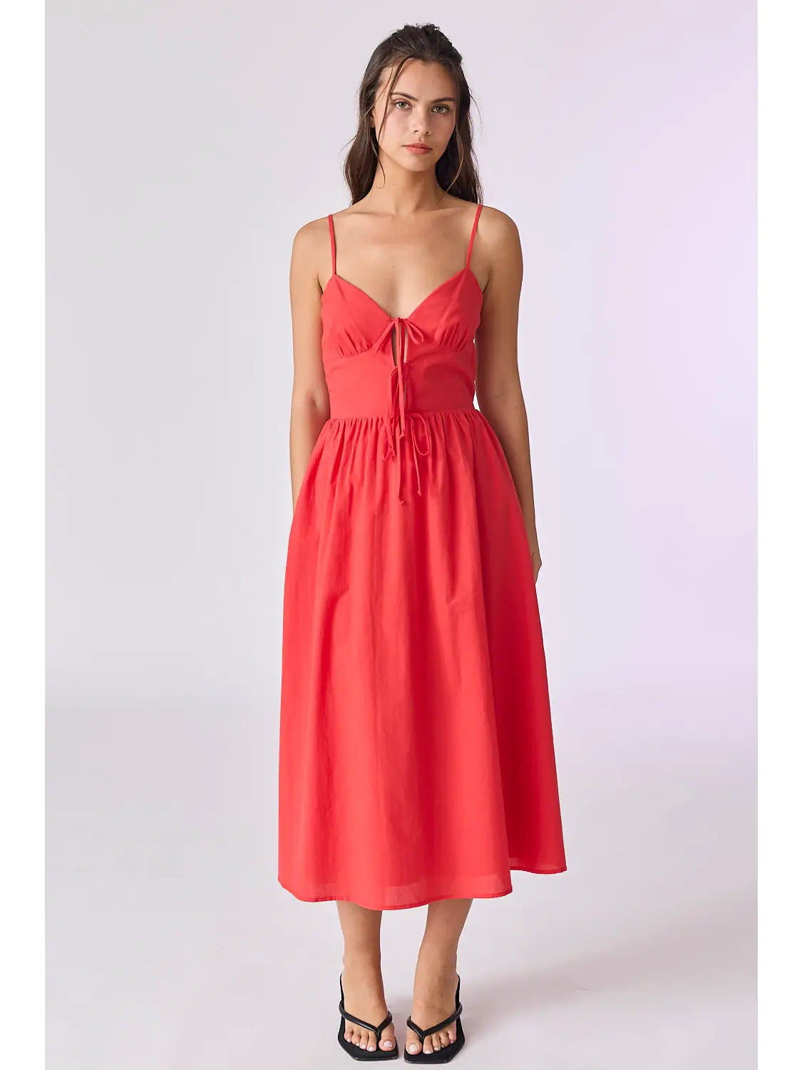 Papermoon Emma Front Tie Midi Dress