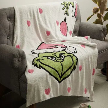 Multi Heart Grinch Blanket