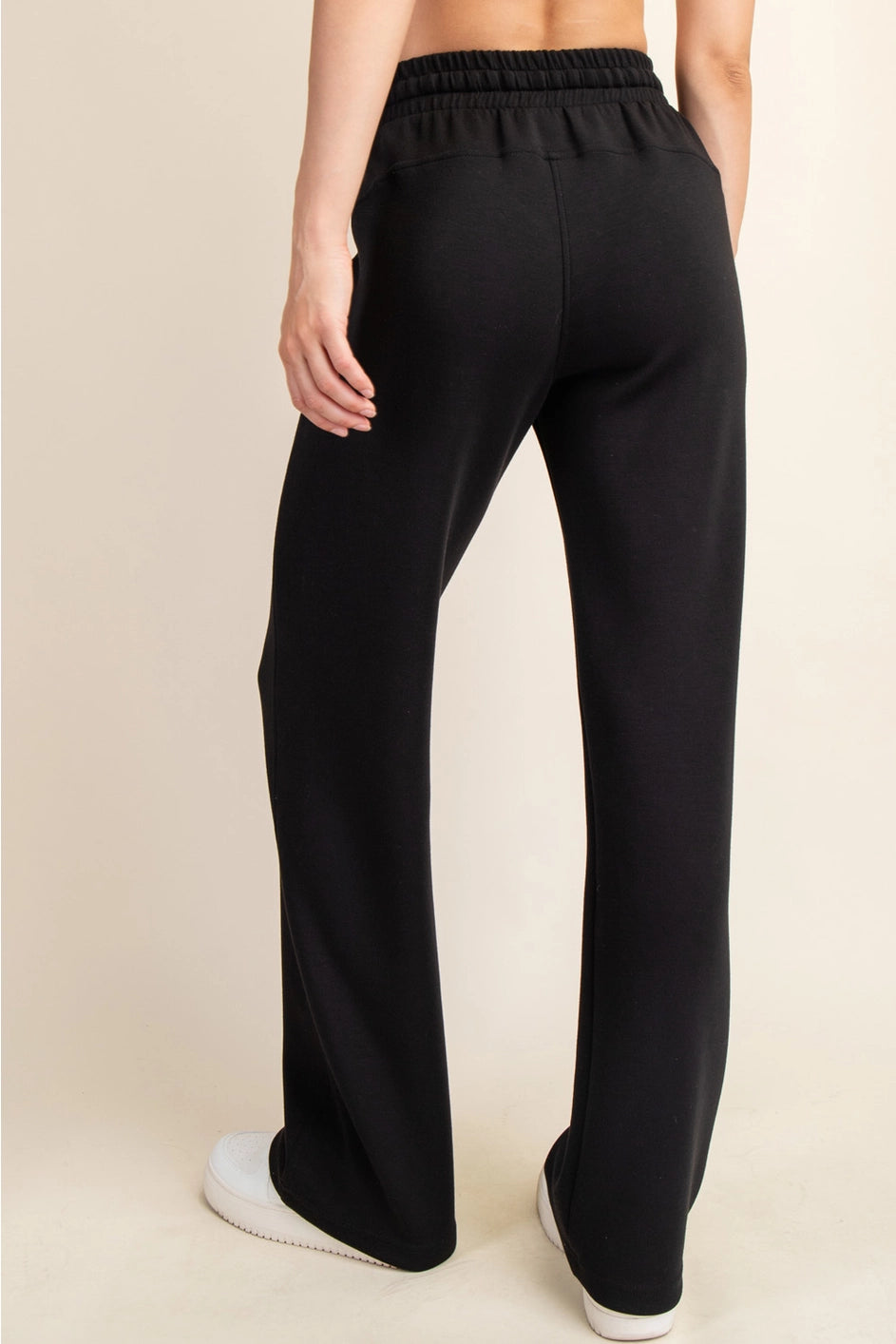 Rae Mode Modal Poly Span Scuba Straight Pant - Black