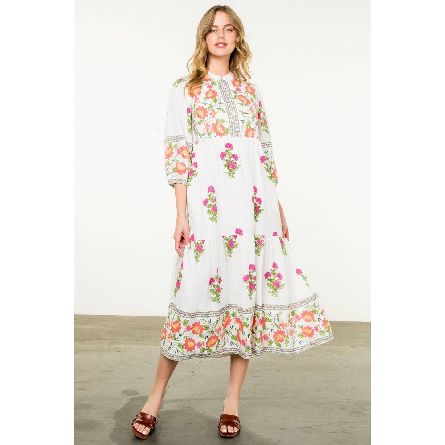 THML Floral Tiered Dress